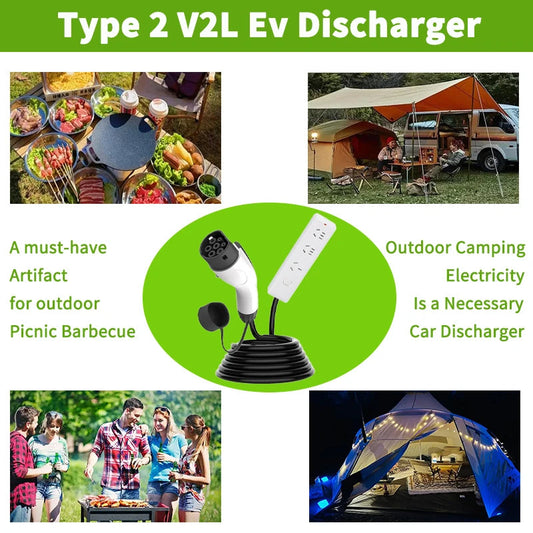 V2L Adapter Type 1 Type 2 Vehicle to Load Adapter Connector