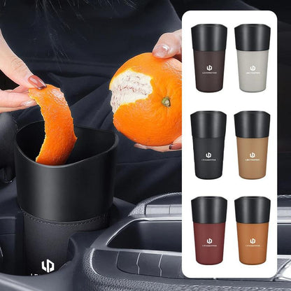 Car Trash Can Mini Leather Wather Cup