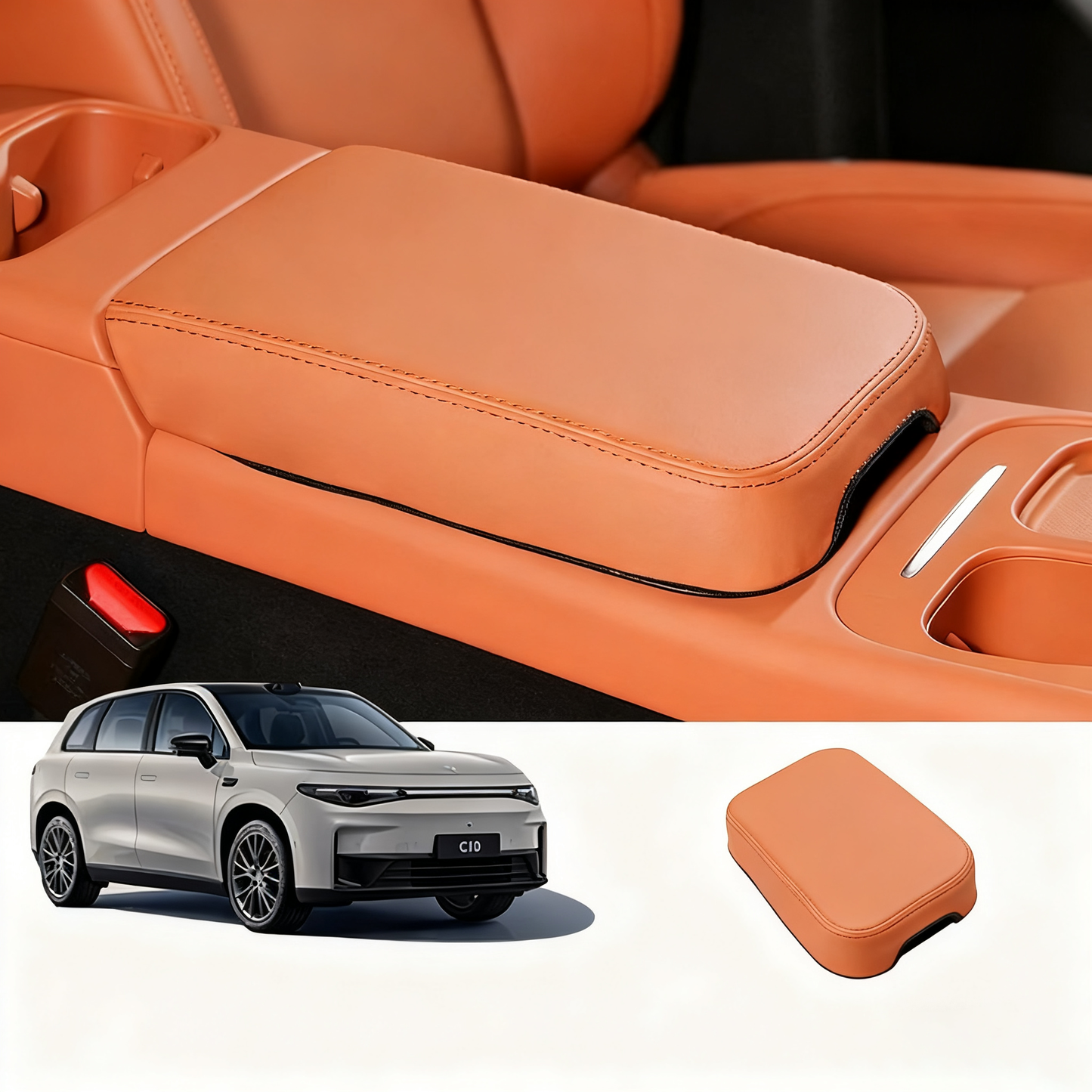 Car Armrest Cover Mat fit for Leapmotor C10