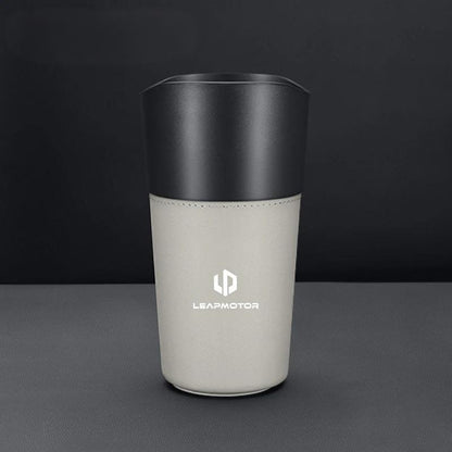 Car Trash Can Mini Leather Wather Cup
