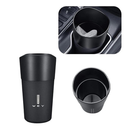 Car Trash Can Mini Leather Wather Cup