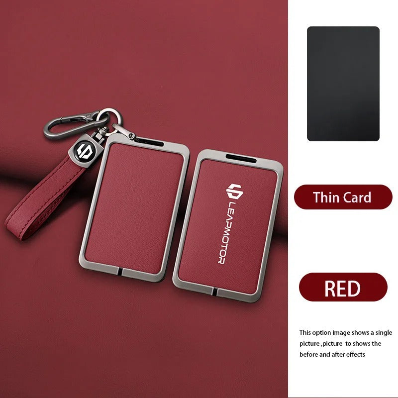 Zinc Alloy Leather Car NFC Card Remote Key Cover Case For Leapmotor