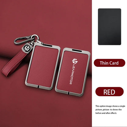 Zinc Alloy Leather Car NFC Card Remote Key Cover Case For Leapmotor