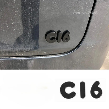 Leapmotor Blackened Car Emblem Letter Sticker