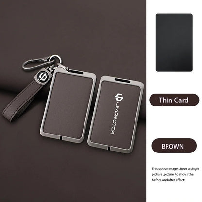 Zinc Alloy Leather Car NFC Card Remote Key Cover Case For Leapmotor
