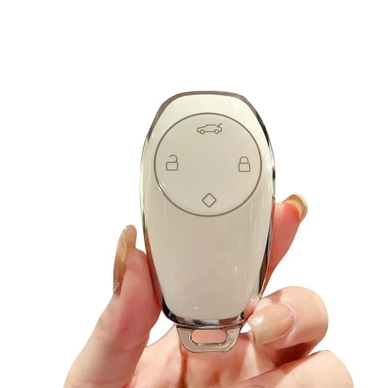 Car Carbon Fiber Leather Rope Keychain Key Ring For Leapmotor T03 2022 C11 S01 C01 - Leapmotor Accessories