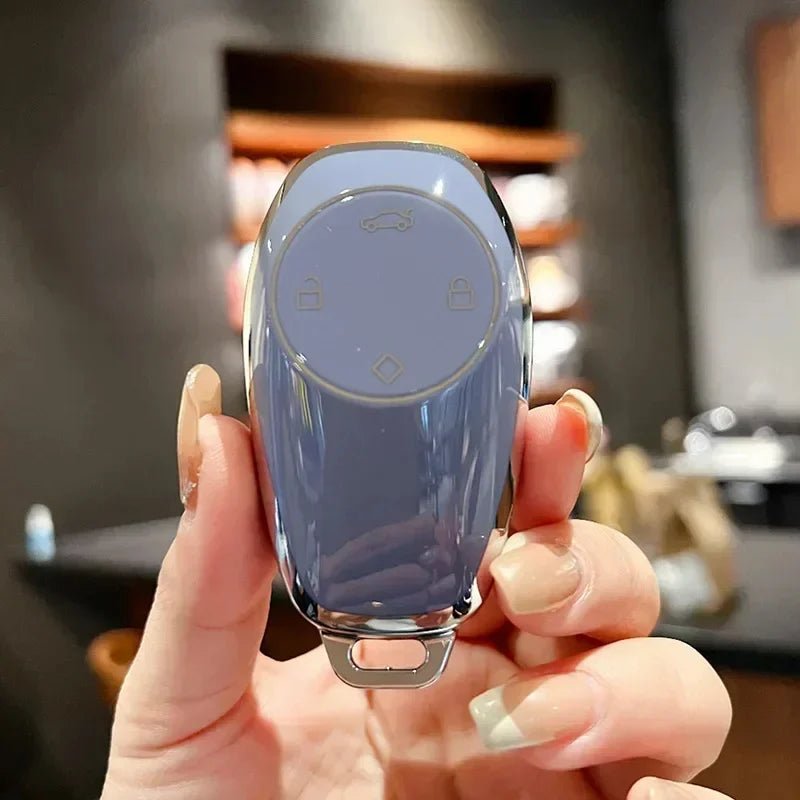 Car Carbon Fiber Leather Rope Keychain Key Ring For Leapmotor T03 2022 C11 S01 C01 - Leapmotor Accessories