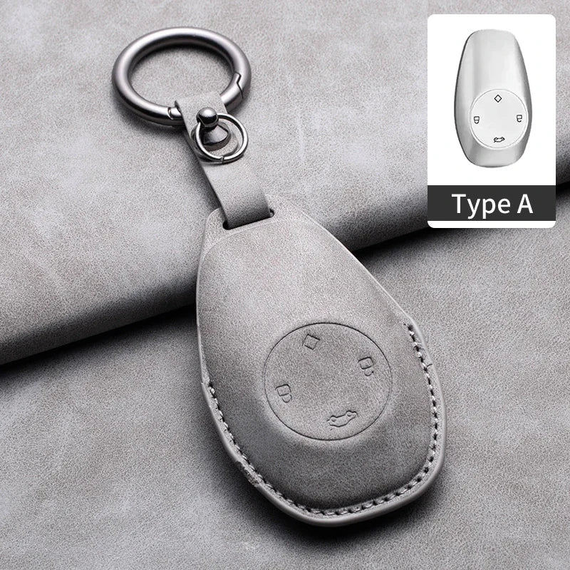 Leather Car Key Case Cover for Leapmotor C01 T03 S01 C11 - Leapmotor Accessories