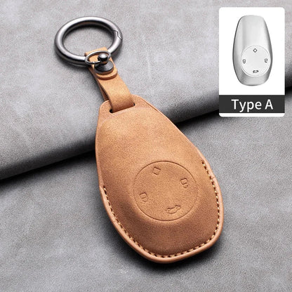 Leather Car Key Case Cover for Leapmotor C01 T03 S01 C11 - Leapmotor Accessories