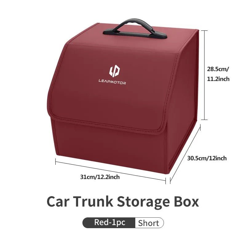 Leather Car Trunk Fold Organizer Bag For Leapmotor C11 T03 S01 C10 - Leapmotor Accessories