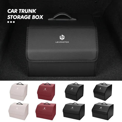 Leather Car Trunk Fold Organizer Bag For Leapmotor C11 T03 S01 C10 - Leapmotor Accessories