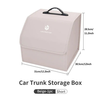 Leather Car Trunk Fold Organizer Bag For Leapmotor C11 T03 S01 C10 - Leapmotor Accessories
