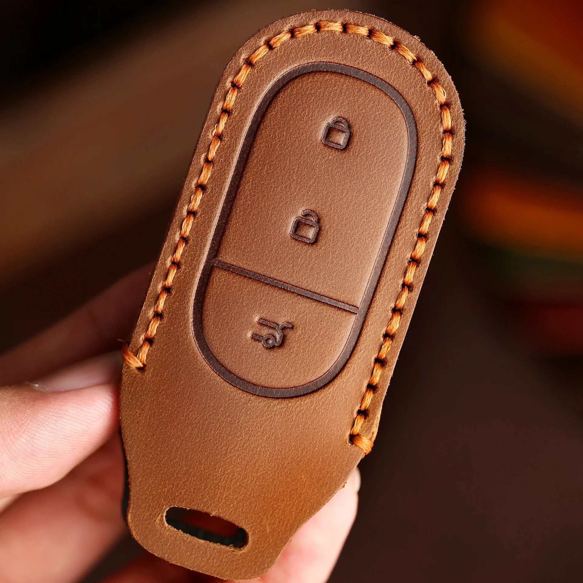 Leather Protector Holder Case Car Key Fob Cover Shell for Leapmotor T03 S01 C11 C01 - Leapmotor Accessories