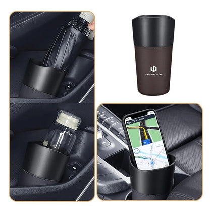 Car Trash Can Mini Leather Wather Cup