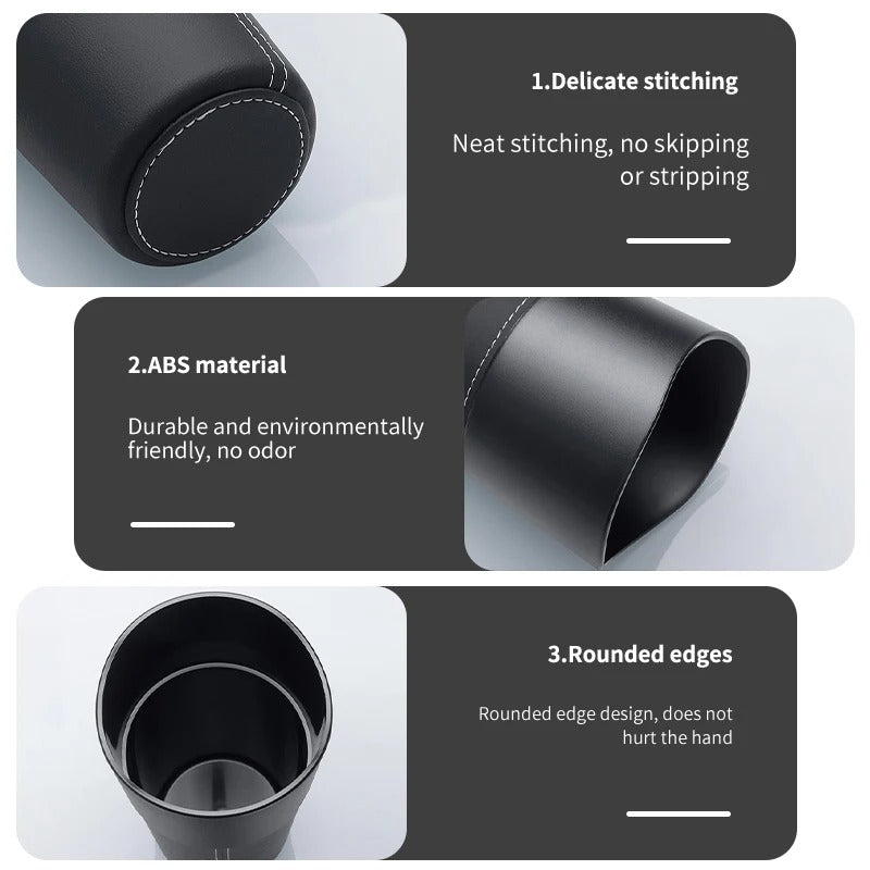 Car Trash Can Mini Leather Wather Cup