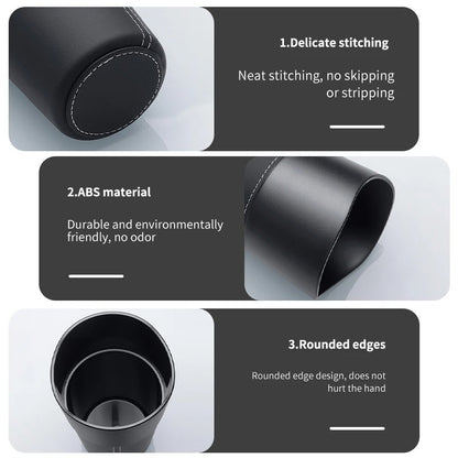 Car Trash Can Mini Leather Wather Cup